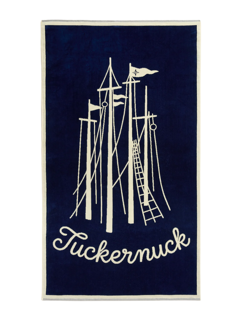 Navy Sailboat Oversized Beach Towel