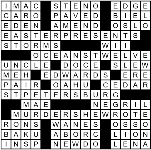 A solution to The Week crossword No. 821