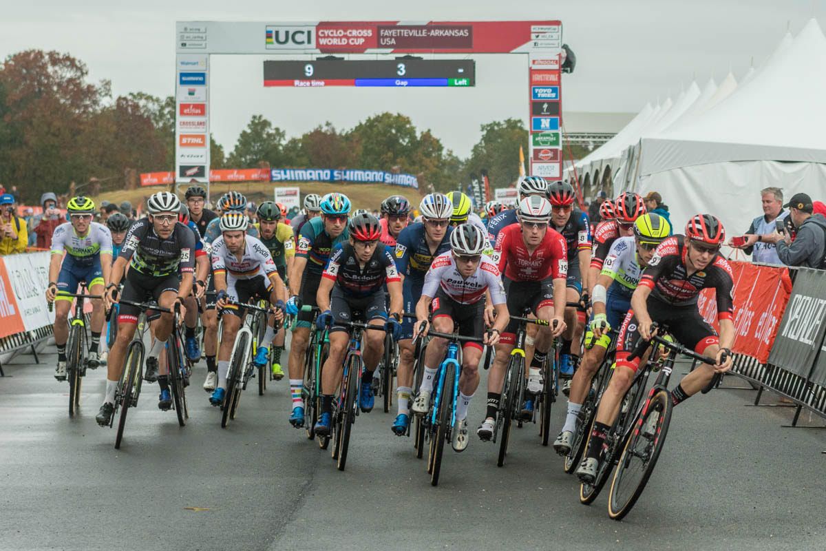The UCI Cyclo-cross World Cup in Fayetteville, won by Quinten Hermans ahead of Eli Iserbyt