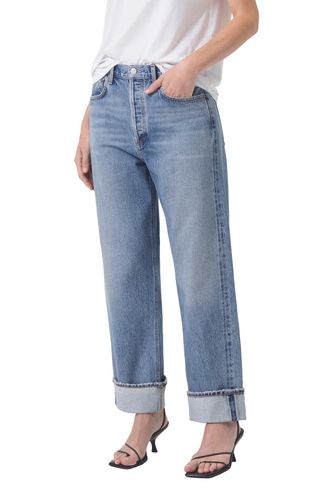 Fran High Waist Wide Straight Leg Jeans