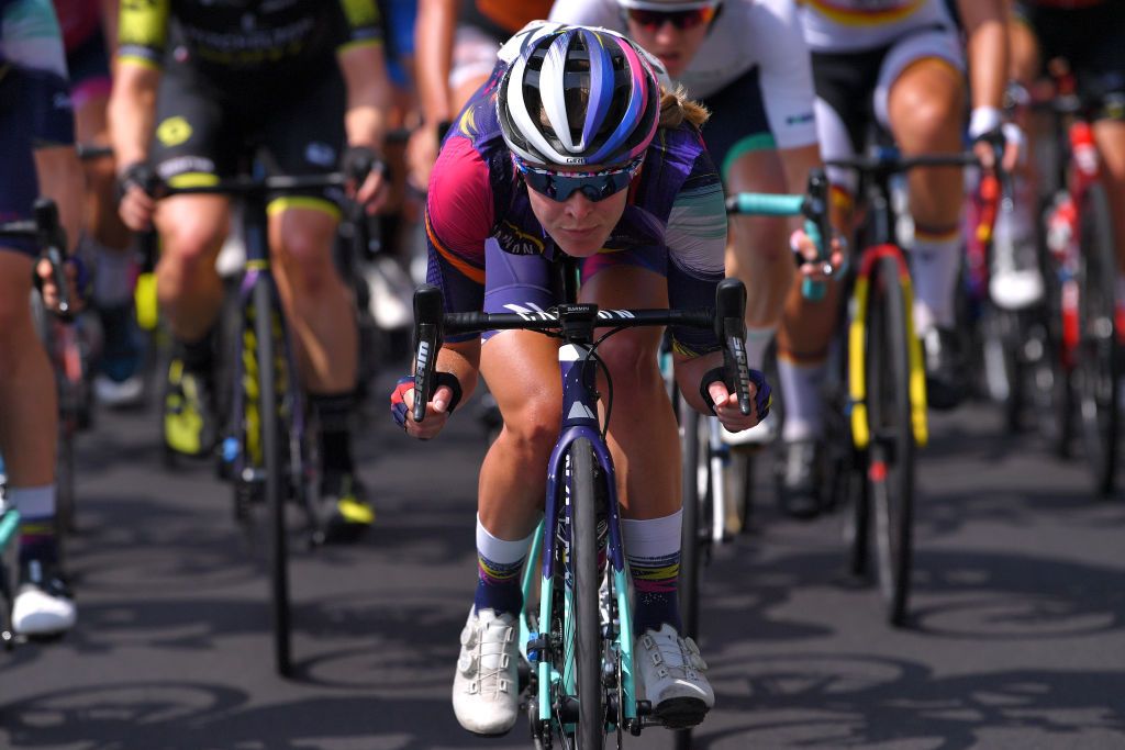 TERRACINA ITALY SEPTEMBER 15 Hannah Barnes of United Kingdom and Team Canyon SRAM Racing during the 31st Giro dItalia Internazionale Femminile 2020 Stage 5 a 1103km stage from Terracina to Terracina GiroRosaIccrea GiroRosa on September 15 2020 in Terracina Italy Photo by Luc ClaessenGetty Images
