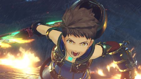 Rex rushing forward in anger