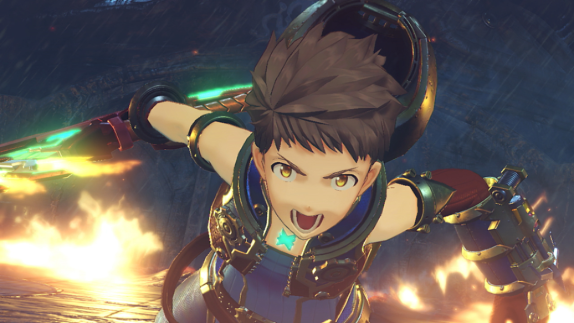 Rex rushing forward in anger