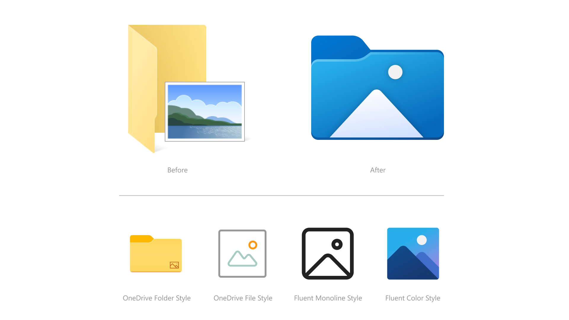 Microsoft new Windows 10 test icons