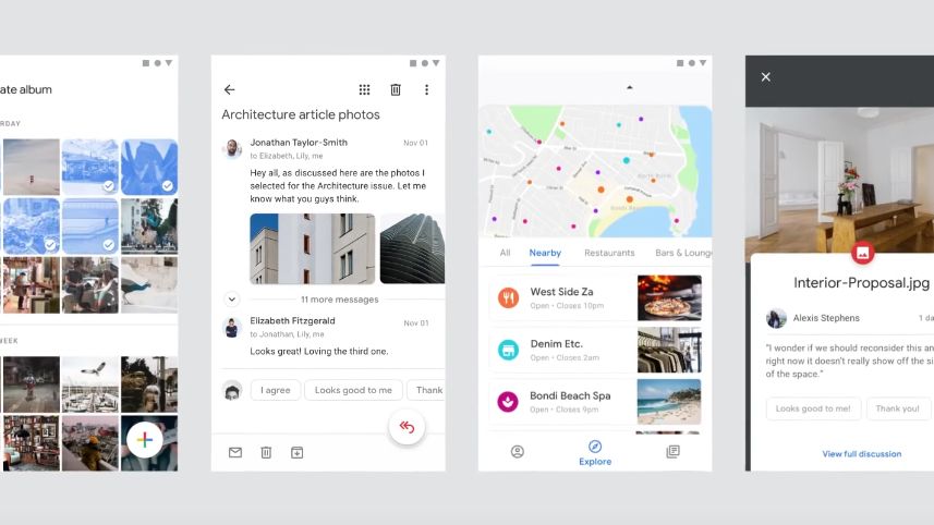 Redesigned Android apps