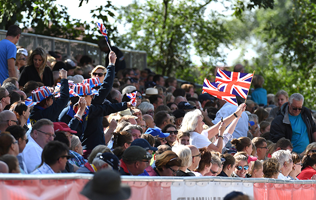 The Brits are back: an elated crowd join in the celebrations in Poland