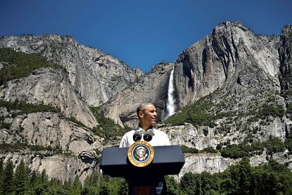 President Obama speaks at Yosemite