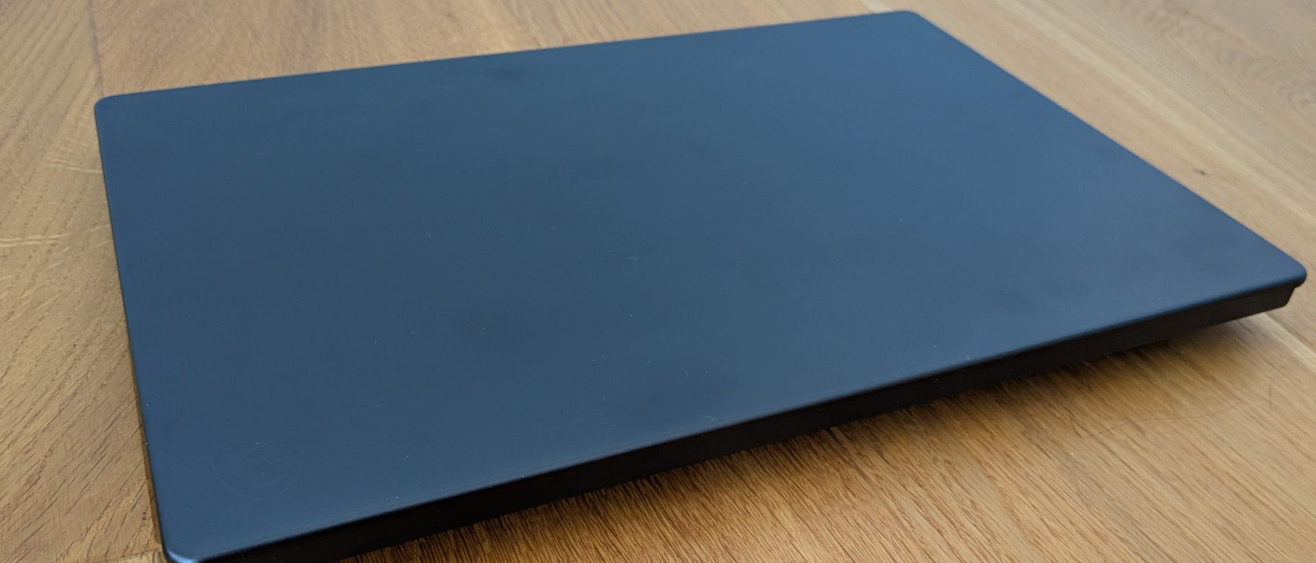 The MSI Stealth 16 AI+ on a desk