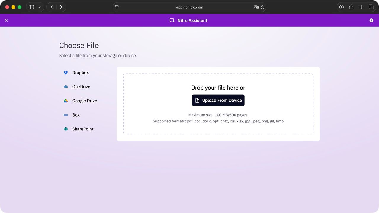 Testing out Nitro PDF editor on a Mac