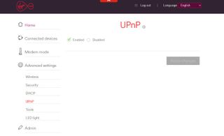 UPnP router settings