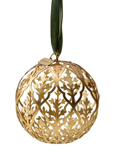 Antique Brass Floral Lattice Ornament