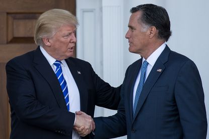 Donald Trump meets with Mitt Romney
