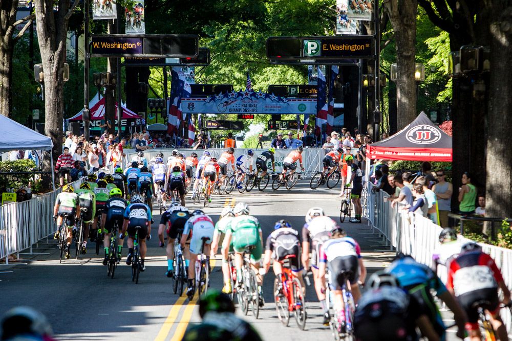 The scene in Greenville for todays criterium