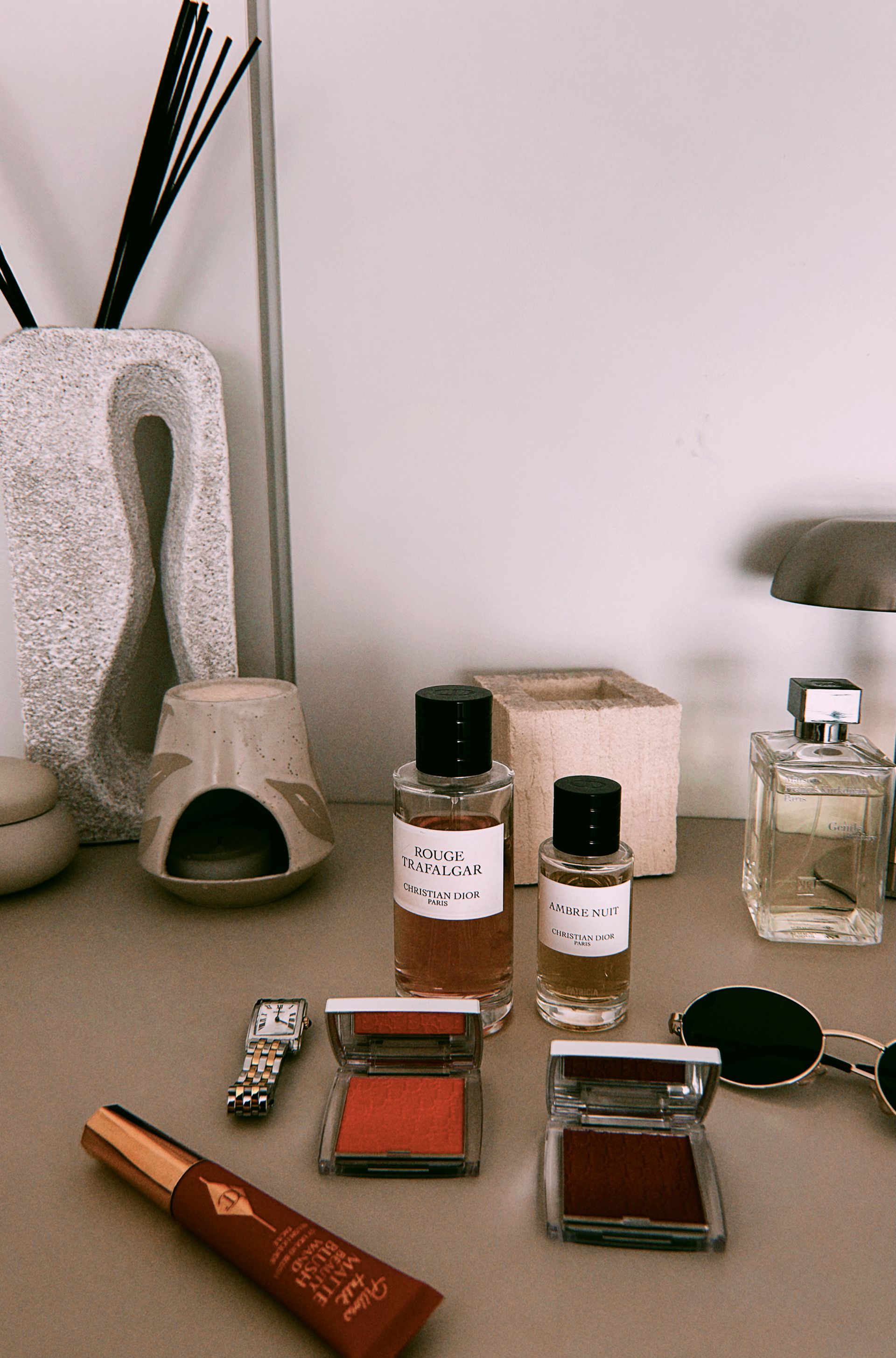 Nightstand with blushers