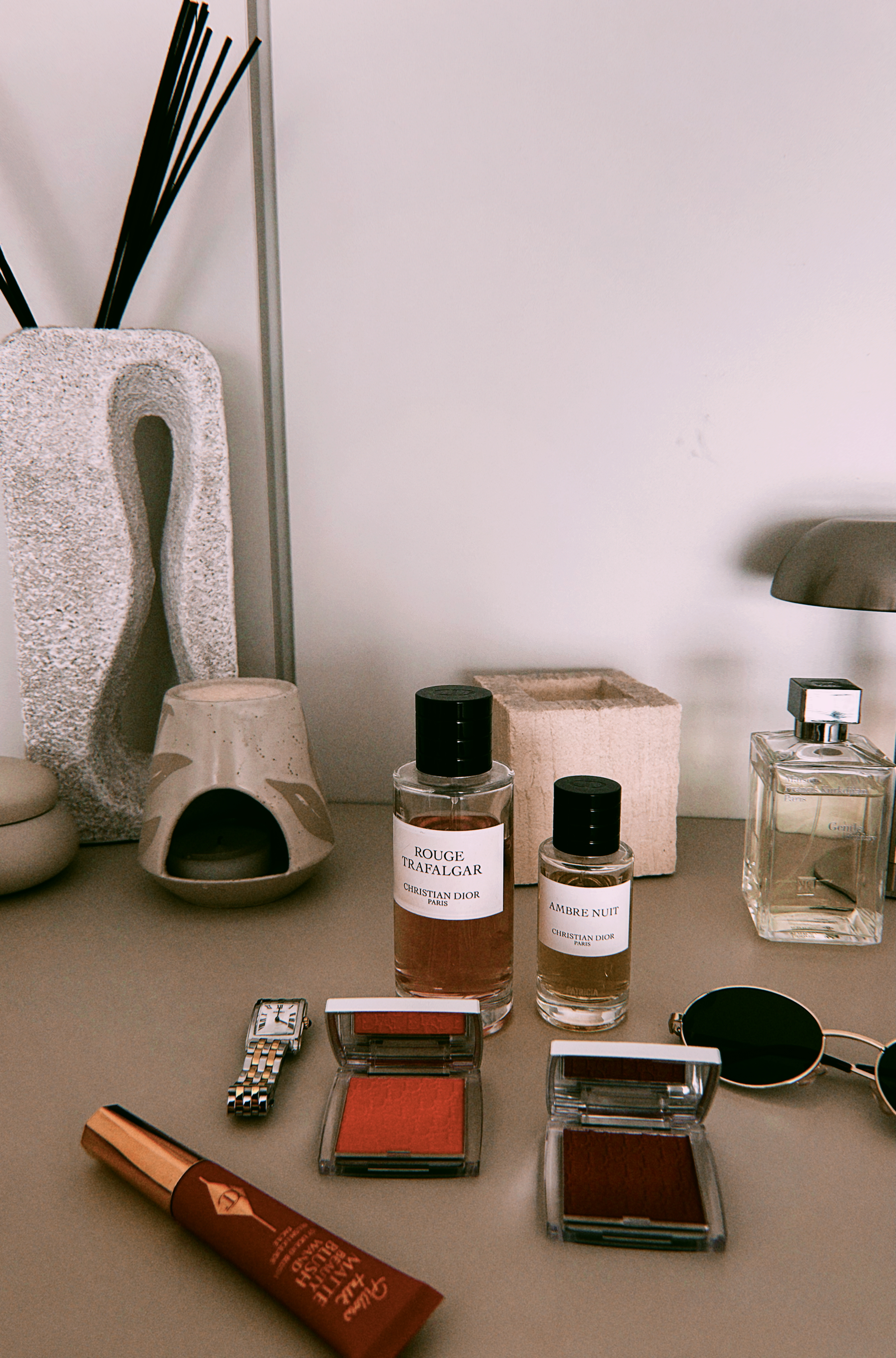 Nightstand with blushers