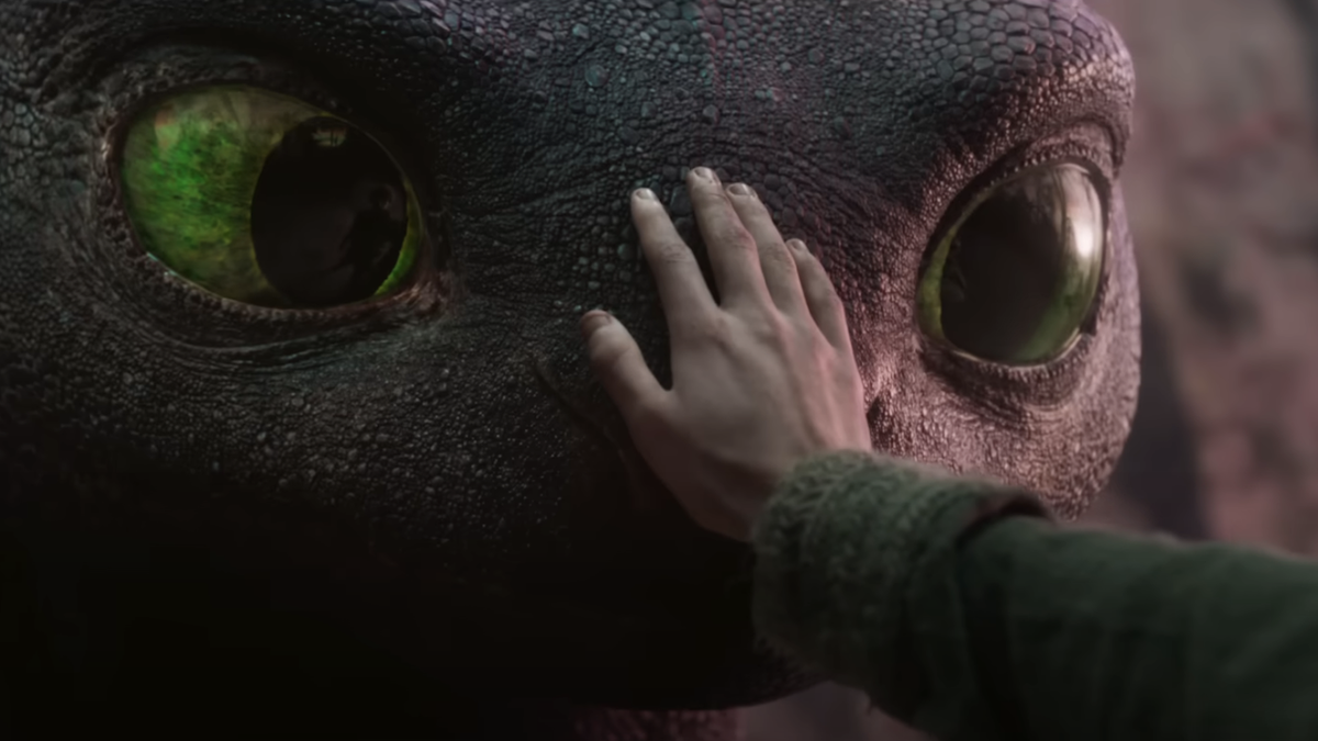 Hiccup&#039;s hand on Toothless in live-action How To Train Your Dragon movie 