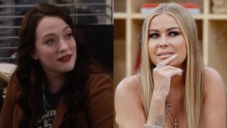 Kat Dennings and Carmen Electra in a side-by-side photo.