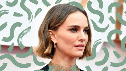balayage for short hair main stylized image of natalie portman on the red carpet