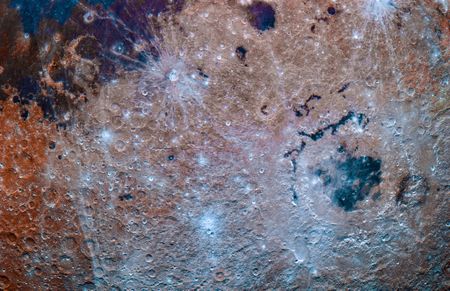 a diversly colorful and detailed image of the moon