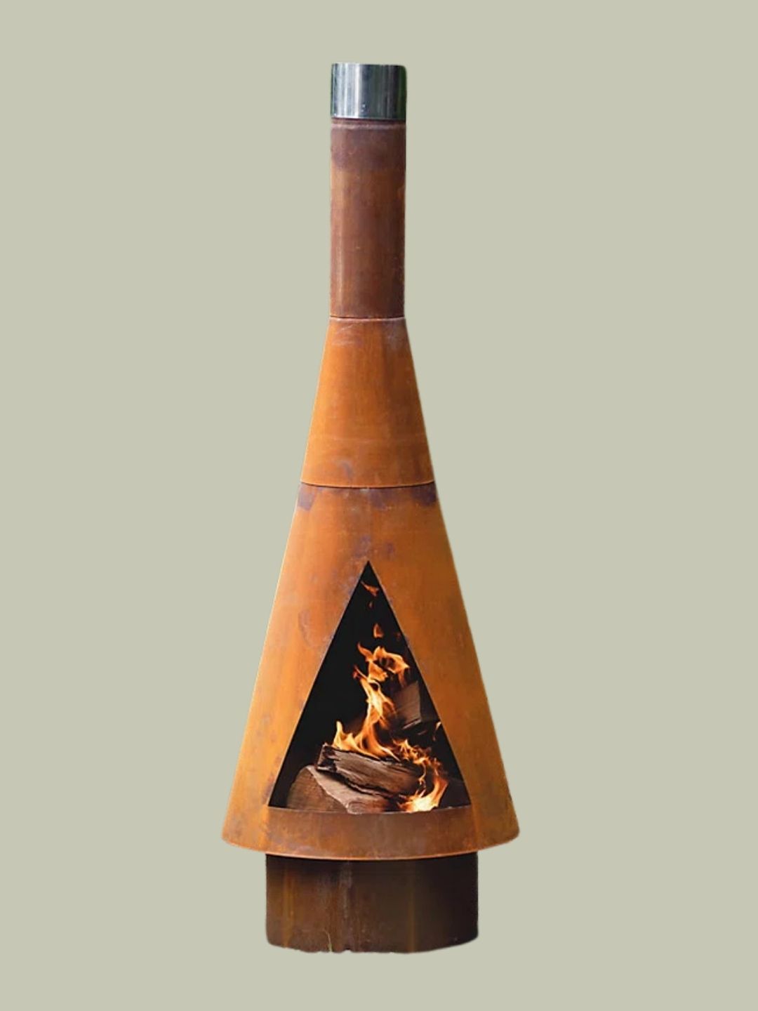 Dakota Fields, Steel Wood Burning Outdoor Chiminea
