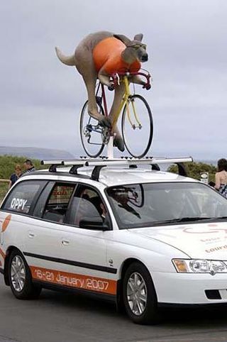 Oppy, the Tour Down Under mascot, will ride again next year