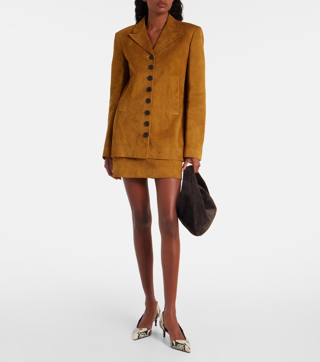 Sarafina Suede Jacket in Brown – Khaite