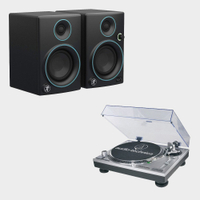 Audio-Technica AT-LP120-USB Pro turntable + Mackie CR3 speakers