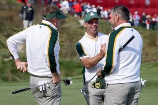 Poulter, Casey and Westwood pictured at the 2020 Ryder Cup
