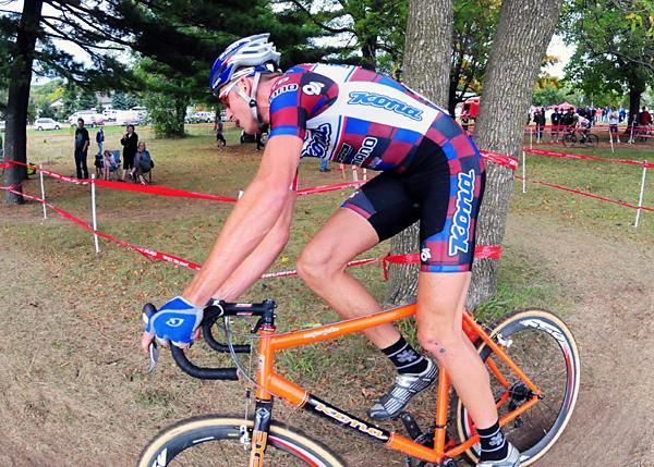 Ryan Trebon (Kona) rounding a tight corner.