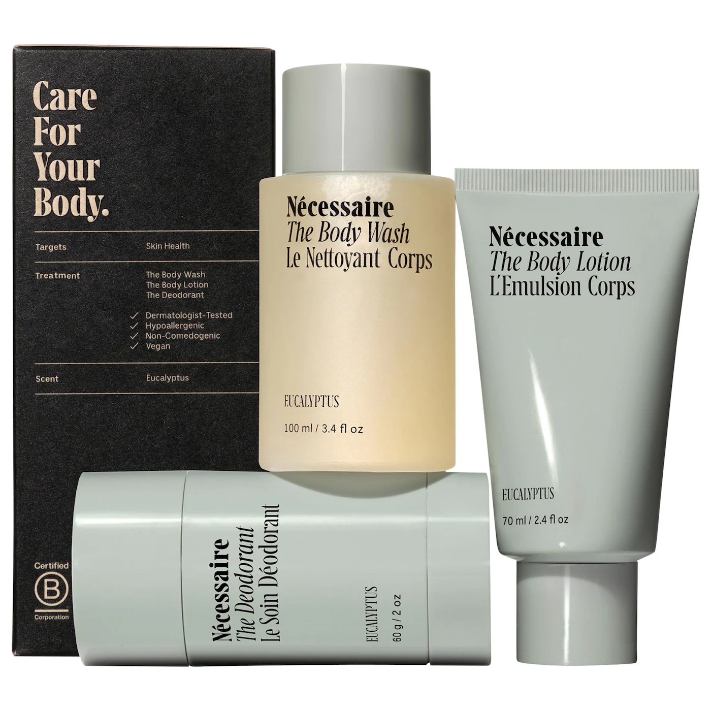 Nécessaire's travel kit items