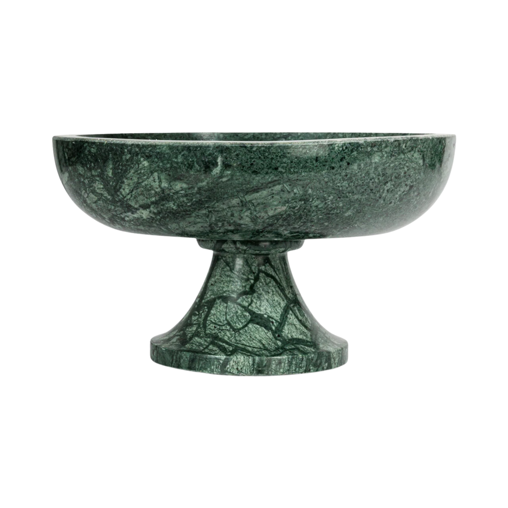 a green marble pedestal bowl