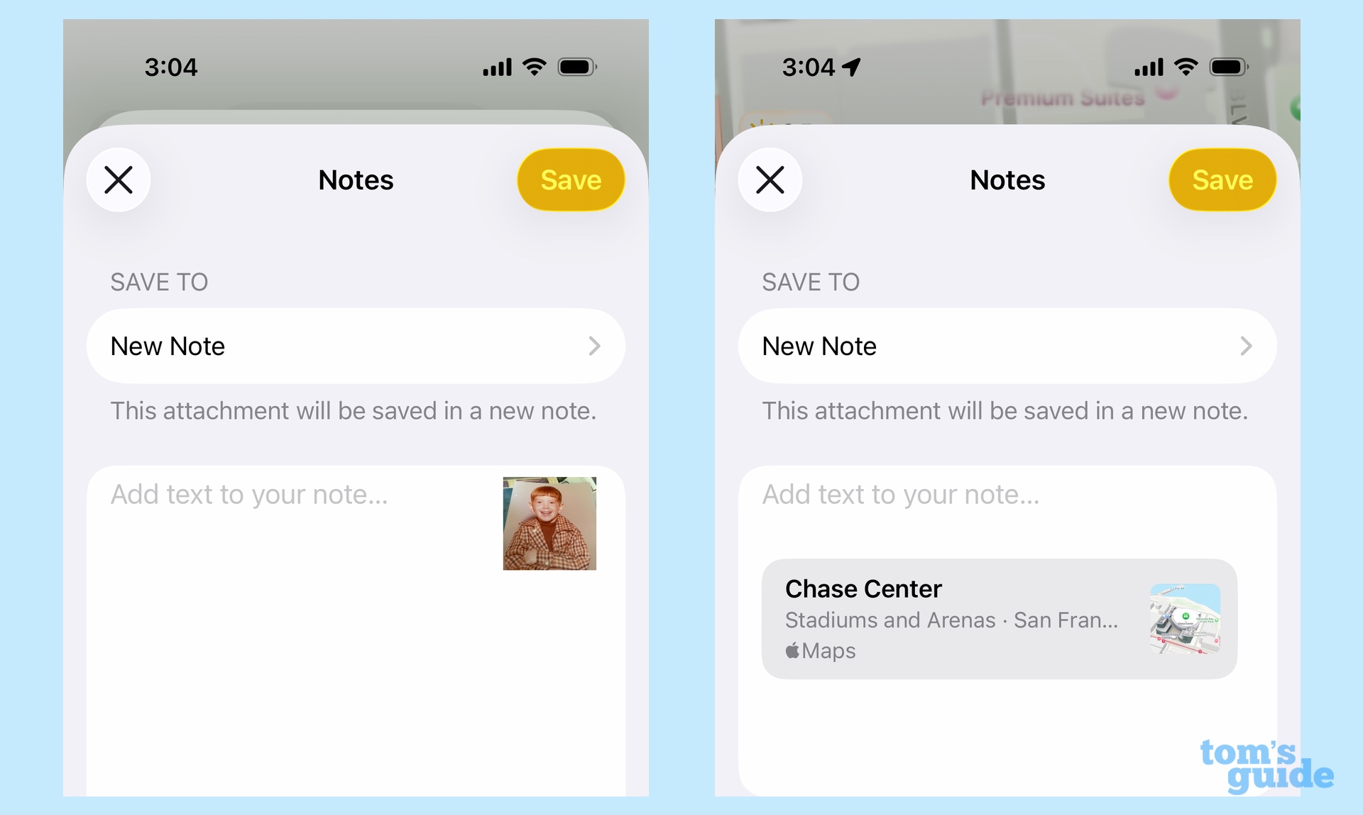 creating notes from photos and maps