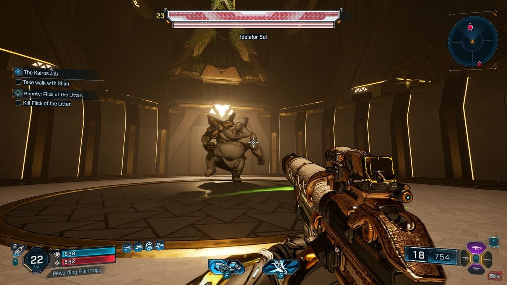 Borderlands 4 screenshot of Sol fighting the player.