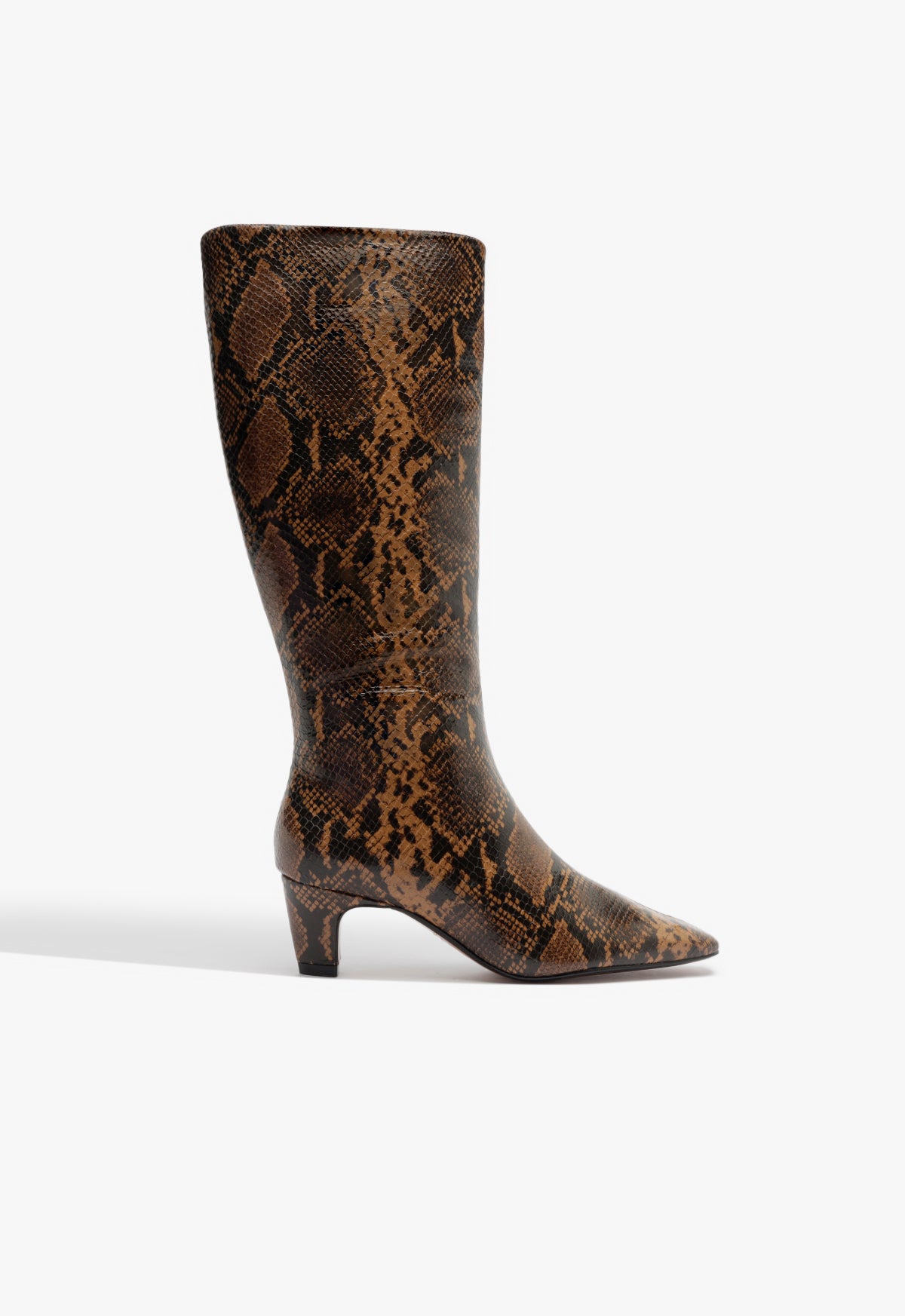 Dellia Up Casual Boot - 5 / Pecan Brown / Snake