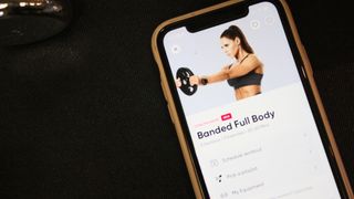 a photo of the sweat app with a workout loaded