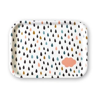 rain drop designed tea tray