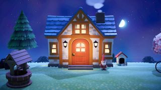 Animal Crossing: New Horizons house exterior night time