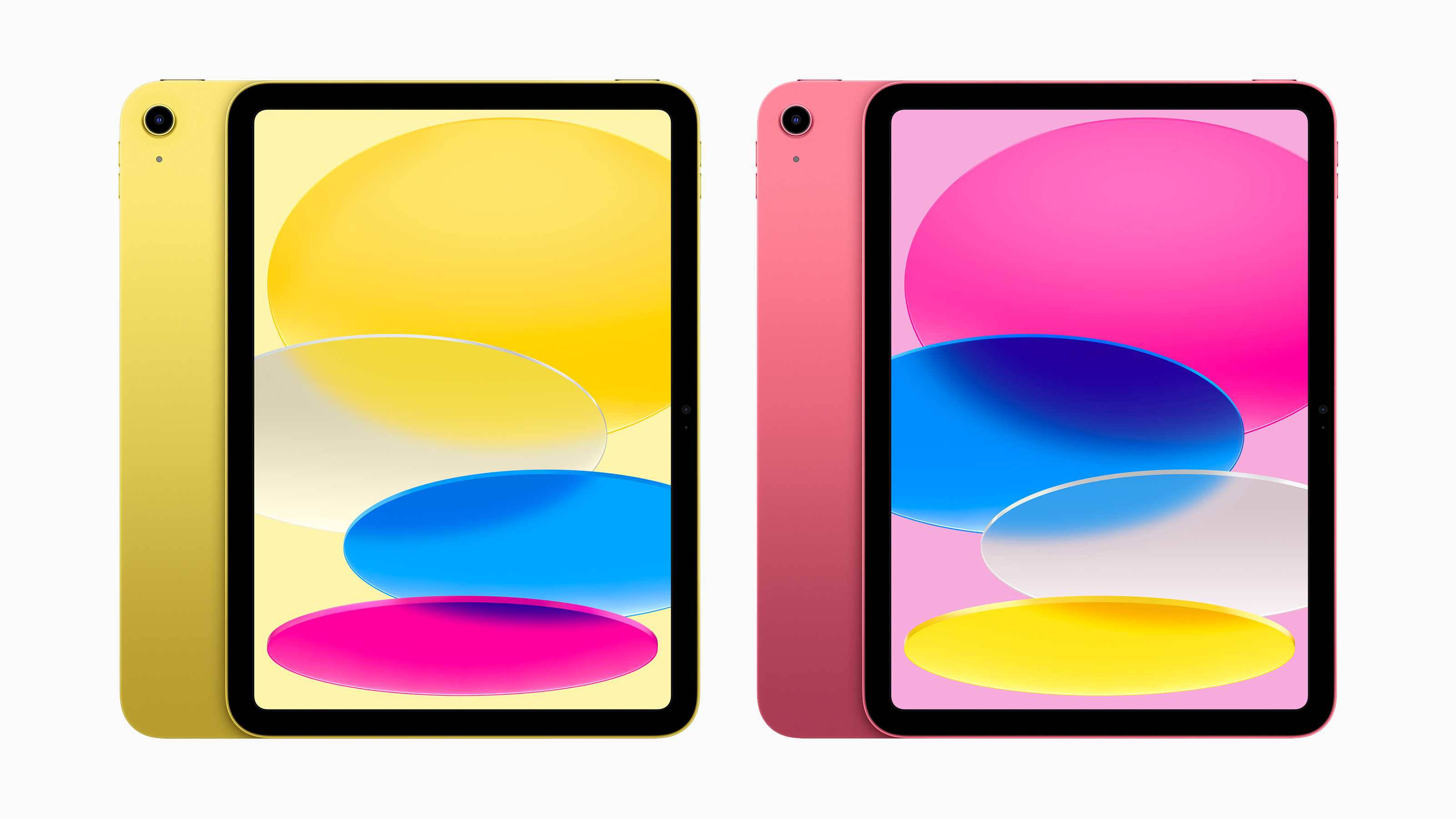 Apple iPad 10th gen pink and yellow