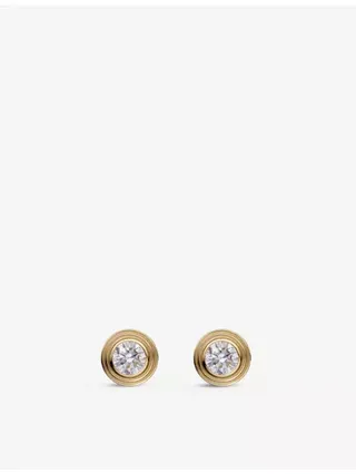 Cartier D'amour Small 18ct Yellow-Gold and 0.09ct Brilliant-Cut Diamond Stud Earrings