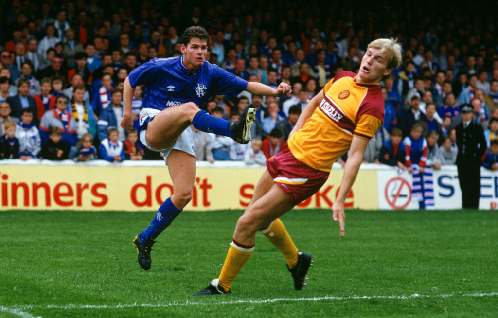 Motherwell v Rangers 19 September 1987 Scottish Premier League - Motherwell v Rangers FC - Ian Durrant of Rangers