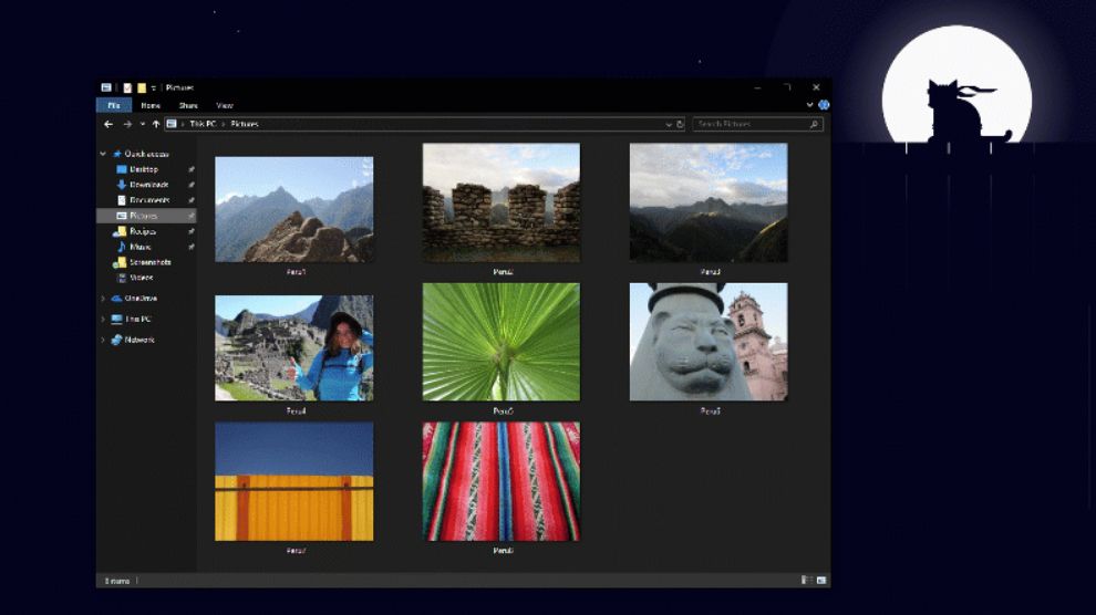 Windows 10’s latest preview converts File Explorer fully to the dark side