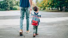 Picture of father walking with his son