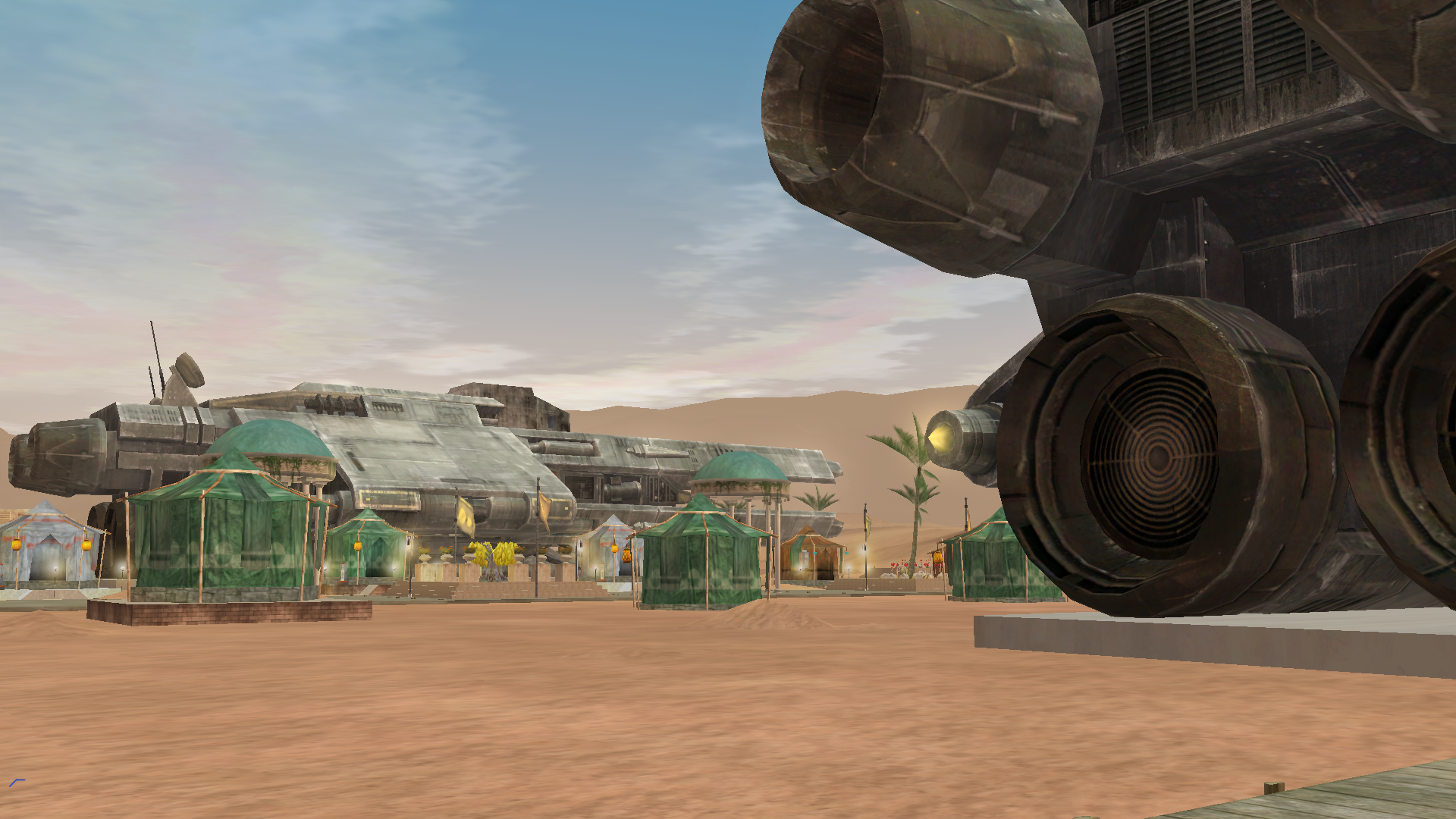 A player-made settlement in Star Wars Galaxies.