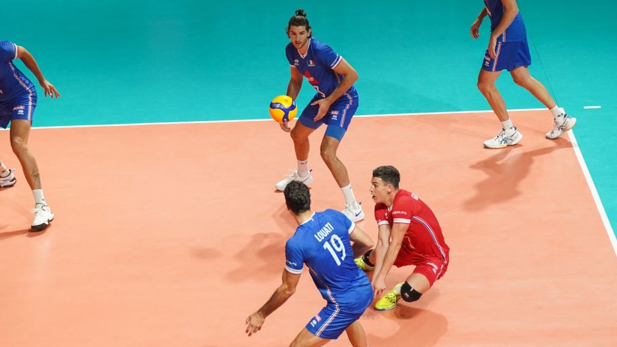  Jenia Grebennikov of France in action during the Men&#039;s European Volleyball Championship 1/8 finals match between France vs Bulgaria ahead of the 2024 Paris Olympics