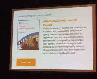 The #GoOpen packet can help districts learn how to implement open educational resources. 