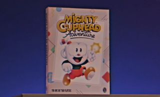 A box with "Mighty Cuphead Adventure" on it.
