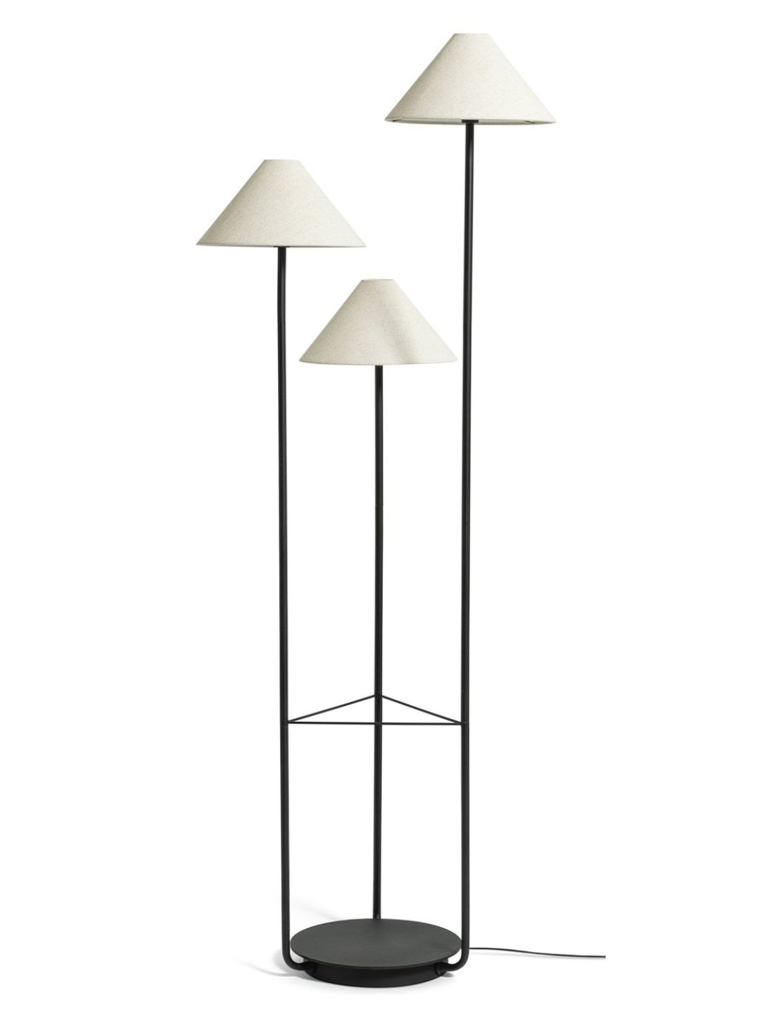 Habitat, Habitat Astrid Multihead Floor Lamp - Black &amp;amp; Natural