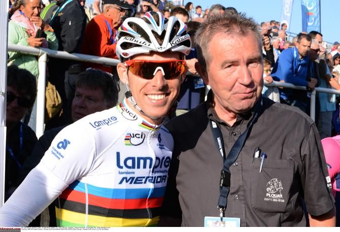 Rui Costa (Lampre-Merida) at the start