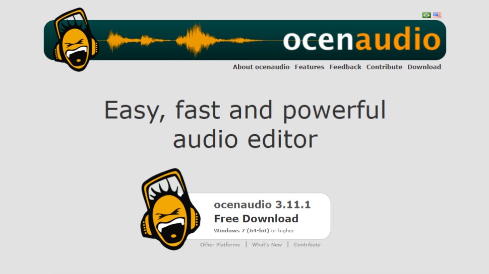 Website screenshot for Ocenaudio