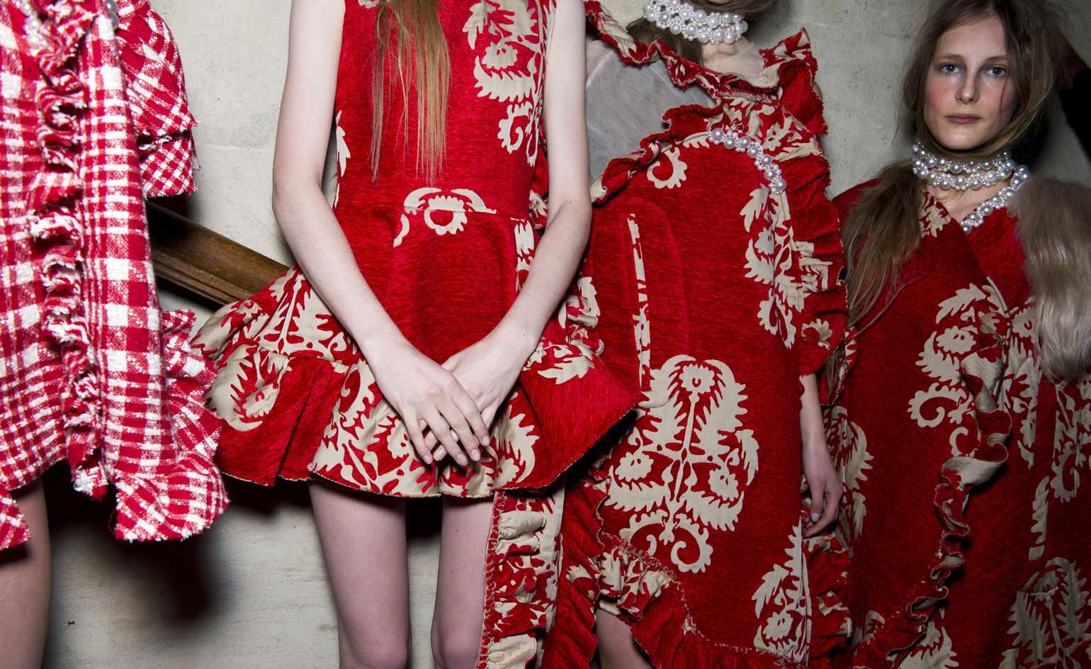 This season the bead was back decorating seams and even wrapping the neck